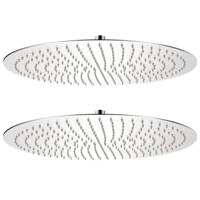 vidaXL Regendouchekop 2 st rond 50 cm roestvrij staal - thumbnail