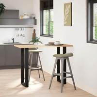 Bartafelpoten 2 st U-vormig 50x(100-101) cm staal zwart - thumbnail