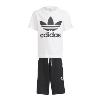 adidas Originals unisex Adicolor T-shirt + short wit/zwart