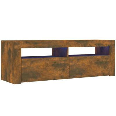 Tv-meubel met LED-verlichting 120x35x40 cm sonoma eikenkleurig