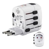 Hama Wereldreisadapter World Travel Pro, 3-polig Wifi adapter Wit - thumbnail