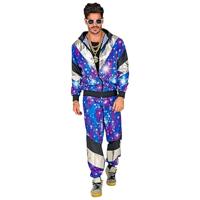 Fout 80&apos;s Trainingspak Discobal Blauw Unisex - thumbnail