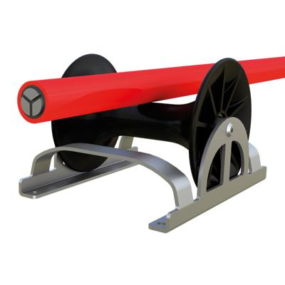 Mosterdpot staal kabelrol met kunststofrol voor kabels tot 120mm 3 maal gelagerd Saenroll