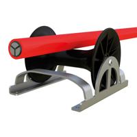 Mosterdpot staal kabelrol met kunststofrol voor kabels tot 120mm 3 maal gelagerd Saenroll - thumbnail