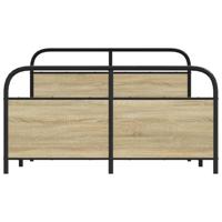 Bedframe zonder matras bewerkt hout sonoma eikenkleur 120x200cm - thumbnail