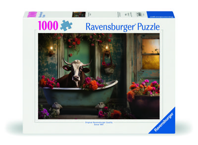 Ravensburger legpuzzel the cow in the bathtub, 1000st. Ravensburger legpuzzel the cow in the bathtub, 1000st.