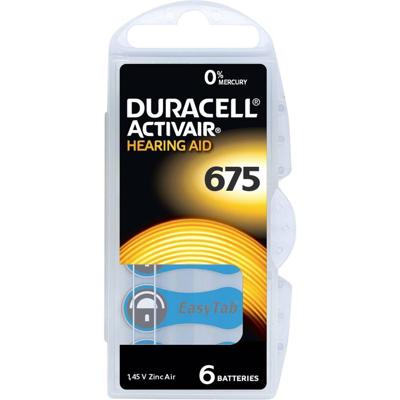 Duracell Batterij voor hoortoestel ZA675 1.45 V 6 stuk(s) 630 mAh Zink-lucht Activair 675 Duracell Batterij voor hoortoestel ZA675 1.45 V 6 stuk(s) 630 mAh Zink-lucht Activair 675