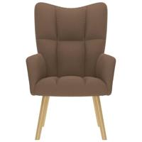 Relaxstoel stof bruin - thumbnail