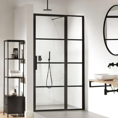 Sealskin SOHO draaideur met vast paneel rechts incl. antikalk 120x210cm zwart