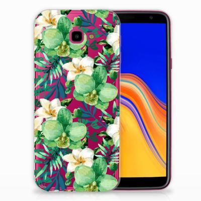 Samsung Galaxy J4 Plus (2018) | TPU Case | Orchidee Groen Samsung Galaxy J4 Plus (2018) | TPU Case | Orchidee Groen
