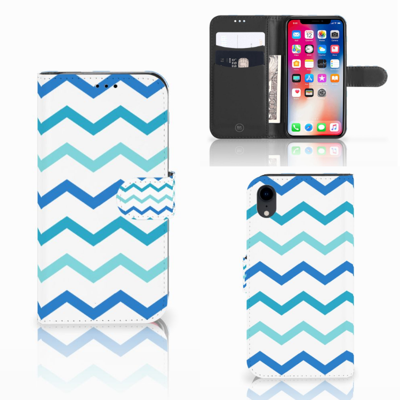 Apple iPhone Xr | Telefoon Hoesje | Zigzag Blauw