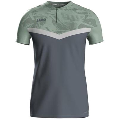 JAKO 6324 Polo Iconic - Anthra Light/Mintgroen/Zachtgrijs - M