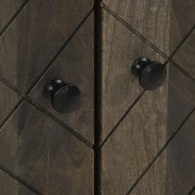 Dressoir 60x33x75 cm massief mangohout zwart Dressoir 60x33x75 cm massief mangohout zwart