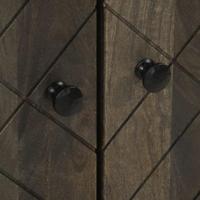 Dressoir 60x33x75 cm massief mangohout zwart - thumbnail