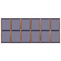 Kamerscherm met 6 panelen 420x180 cm donkerblauw - thumbnail