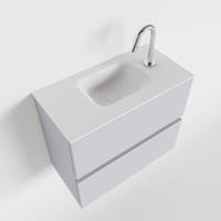 MONDIAZ ADA 60cm toiletmeubel cale. LEX wastafel talc midden 1 kraangat - thumbnail