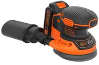BLACK+DECKER BDCROS18 18V 1.5Ah Excentr. Schuurmachine | 1x 18V 1.5Ah accu + 400mA Lader | 1x schuurgaas | Stofopvangzak | In opbergtas - BDCROS18-QW - thumbnail