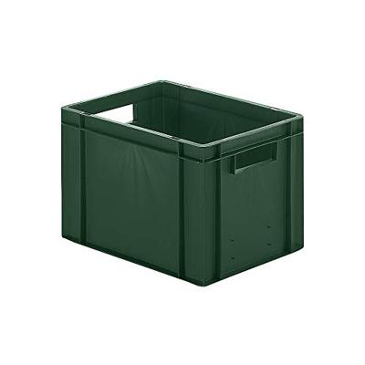 LA-KA-PE Transportstapelbak | L400xB300xH270mm | groen PP handgreepopening | zijwanden gesloten | 1 stuk - TK400/270-0 GRÜN TK400/270-0 GRÜN