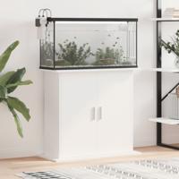 Aquariumstandaard 81x36x73 cm bewerkt hout wit - thumbnail