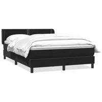 Boxspring met matras fluweel zwart 160x210 cm - thumbnail