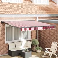 VidaXL Inklapbaar zonnescherm rood en wit 350 x 250 cm - thumbnail