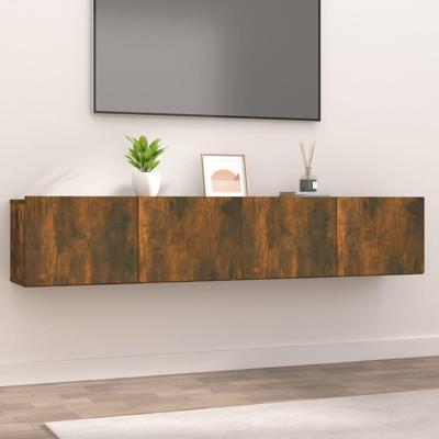 Tv-meubelen 2 st 80x30x30 cm bewerkt hout gerookt eikenkleurig