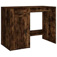 Bureau 100x49x75 cm bewerkt hout gerookt eikenkleurig - thumbnail