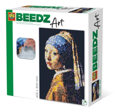 SES Creative Beedz Art Strijkkralen Meisje met de Parel 45.5x30 cm 7000 Stuks
