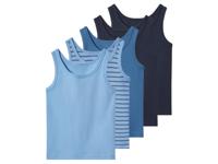 lupilu Set van 5 kinder hemden (Donkerblauw/blauw, 122/128) - thumbnail