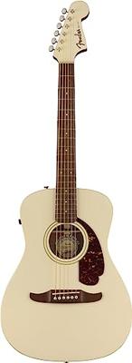 Fender Malibu Player Olympic White WN Tortoiseshell Pickguard elektrisch-akoestische westerngitaar - thumbnail
