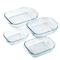 Set met ovenschalen Pyrex Transparant 4 Onderdelen - thumbnail