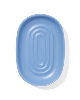 HEMA Zeepbakje Ø8x15 mat keramiek blauw (blauw)