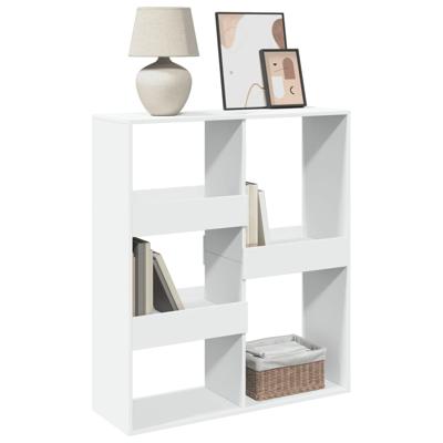 Boekenkast 100x33x175 cm bewerkt hout wit