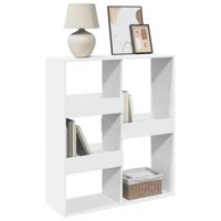 Boekenkast 100x33x175 cm bewerkt hout wit - thumbnail