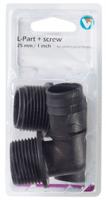 Kniestuk met schroefdraad l-part met screw 25 mm / 1 inch Velda - Velda - thumbnail