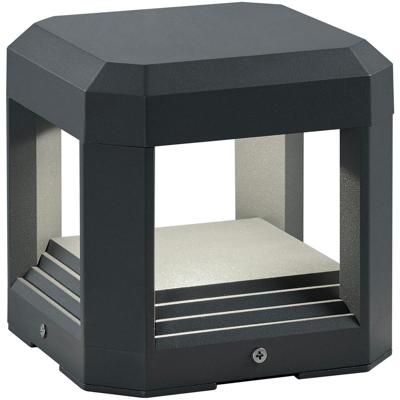 LED Wandlamp Buitenverlichting - 11W Warm Wit 3000K - Waterdicht IP65 - Mat Antraciet Aluminium - OSRAM LED