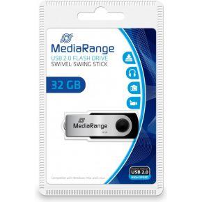 MediaRange MR911 USB flash drive 32 GB USB Type-A / Micro-USB 2.0 Zwart, Zilver