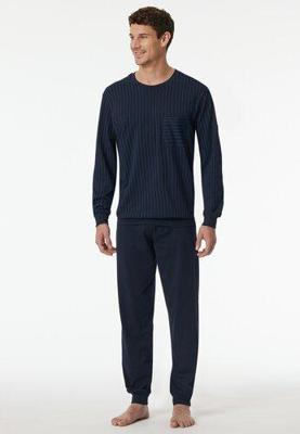 Schiesser Schiesser Heren Pyjama Long darkblue 182196 58/3XL