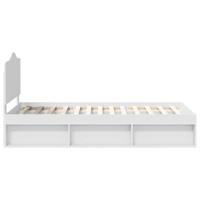 Bedframe met hoofdeinde Wit 75 x 190 cm Massief grenenhout - thumbnail