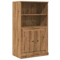 Hoge kast 60x35,5x103,5 cm bewerkt hout artisanaal eikenkleurig - thumbnail