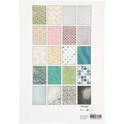 Handgeschept Papier, A4, vel 210x297 mm, 110-150 gr, 20 vel/ 1 doos