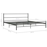 Bedframe metaal grijs 200x200 cm - thumbnail