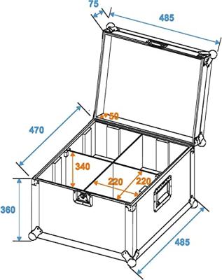 Roadinger ROADINGER Flightcase 4x PAR-56 Spot long - thumbnail