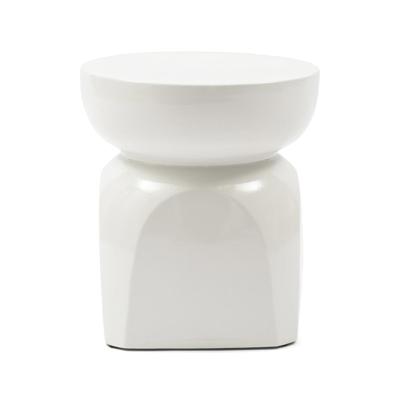 Rivièra Maison Bijzettafel 'Porto' Keramiek, kleur Pure White
