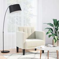 Fauteuil met armleuningen crème 53 cm fluweel - thumbnail