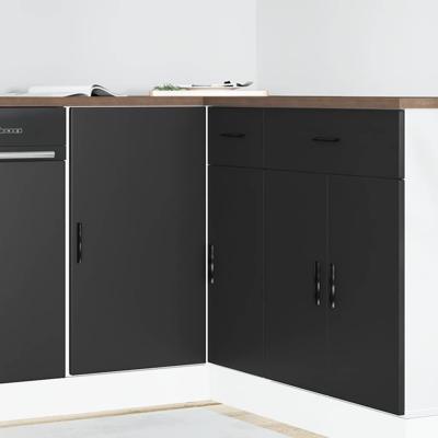 Onderkast Lyon bewerkt hout zwart