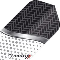 Bull's Metrixx 150 micron flights (Kleur: wit/zwart) - thumbnail