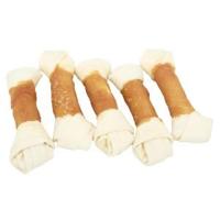 Buffelhuid knoopbeen met kip - 12,5 cm 1 x 5 stuks - thumbnail
