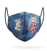 Hygiënisch en herbruikbaar gezichtsmasker gemaakt van stof Gorjuss Blauw - thumbnail