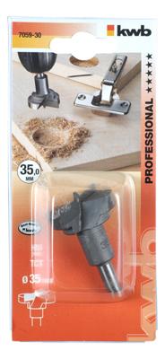 Scharniergatboor 35 mm hardmetalen punt kaart KWB - Kwb